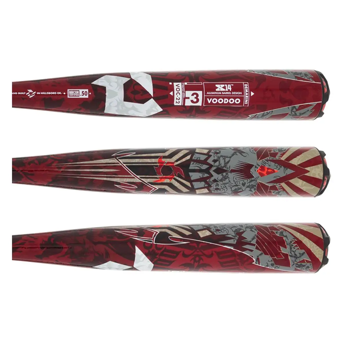 New DeMarini Voodoo One 2022 BBCOR Baseball Bat 2 5/8" Diameter Red/Black 1 New DeMarini Voodoo One 2022 BBCOR Baseball Bat 2 5/8" Diameter Red/Black