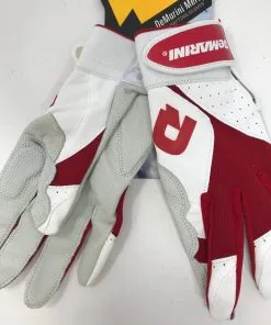 New DeMarini Fastpitch Mercy Batting Gloves White/Red Women's Adult X-Large