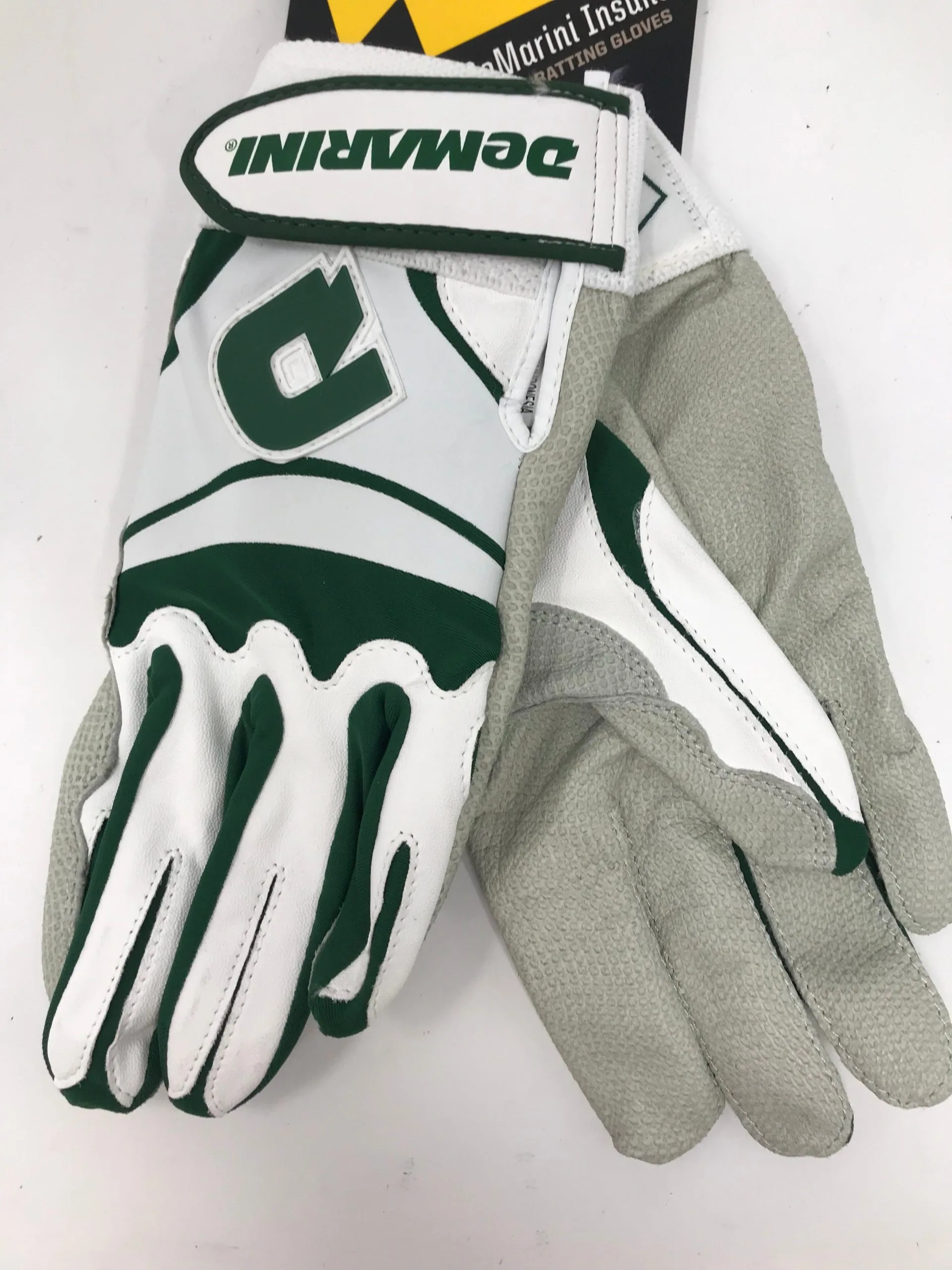 New DeMarini Insane Batting Gloves Green/White Men's Adult Small 1 New DeMarini Insane Batting Gloves Green/White Men's Adult Small