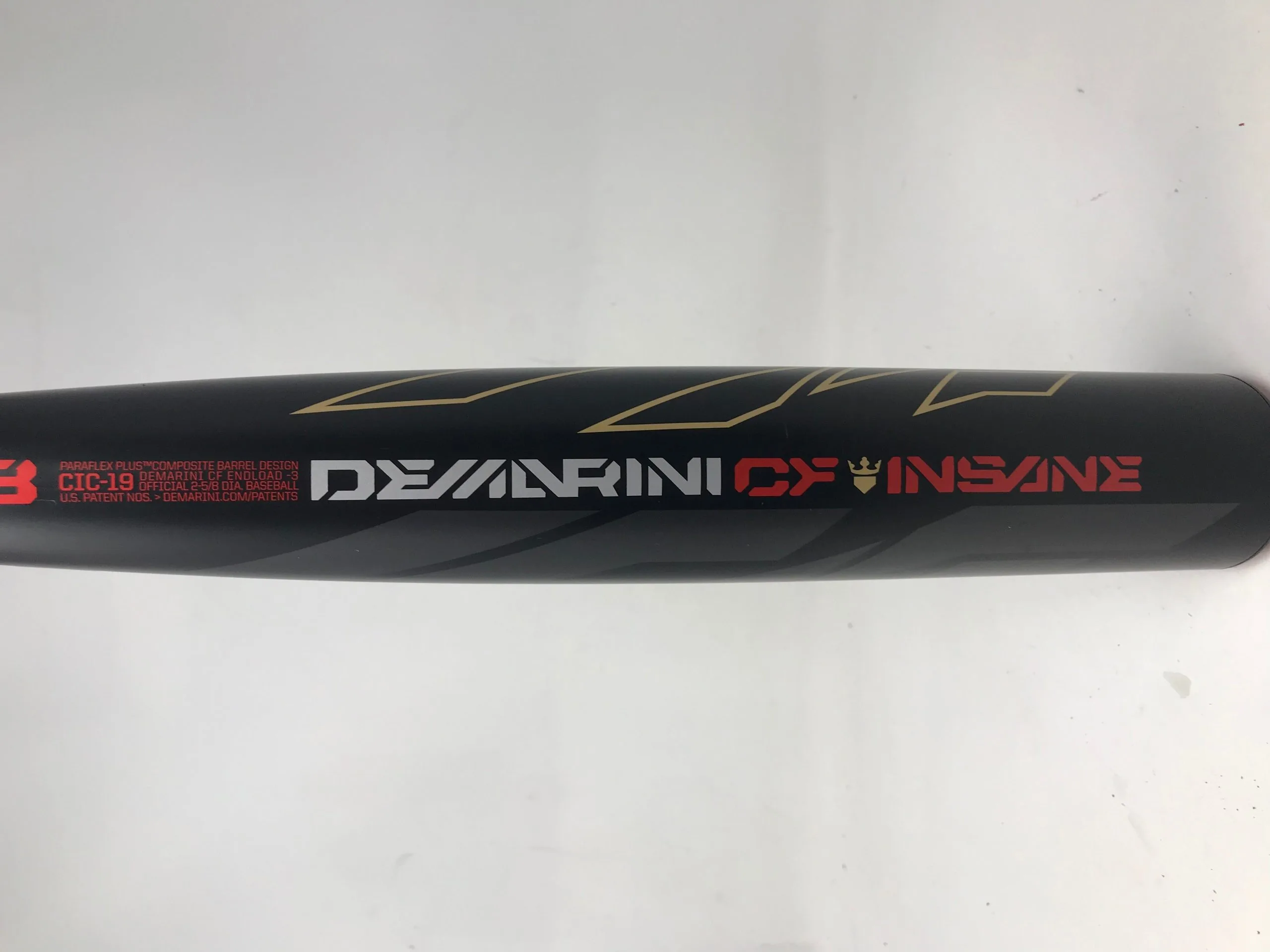 Used Demo DeMarini CIC-19 33/30 CF Insane BBCOR Baseball Bat 2 5/8" 2019 Blk/Red 3 Used Demo DeMarini CIC-19 33/30 CF Insane BBCOR Baseball Bat 2 5/8" 2019 Blk/Red - Image 3