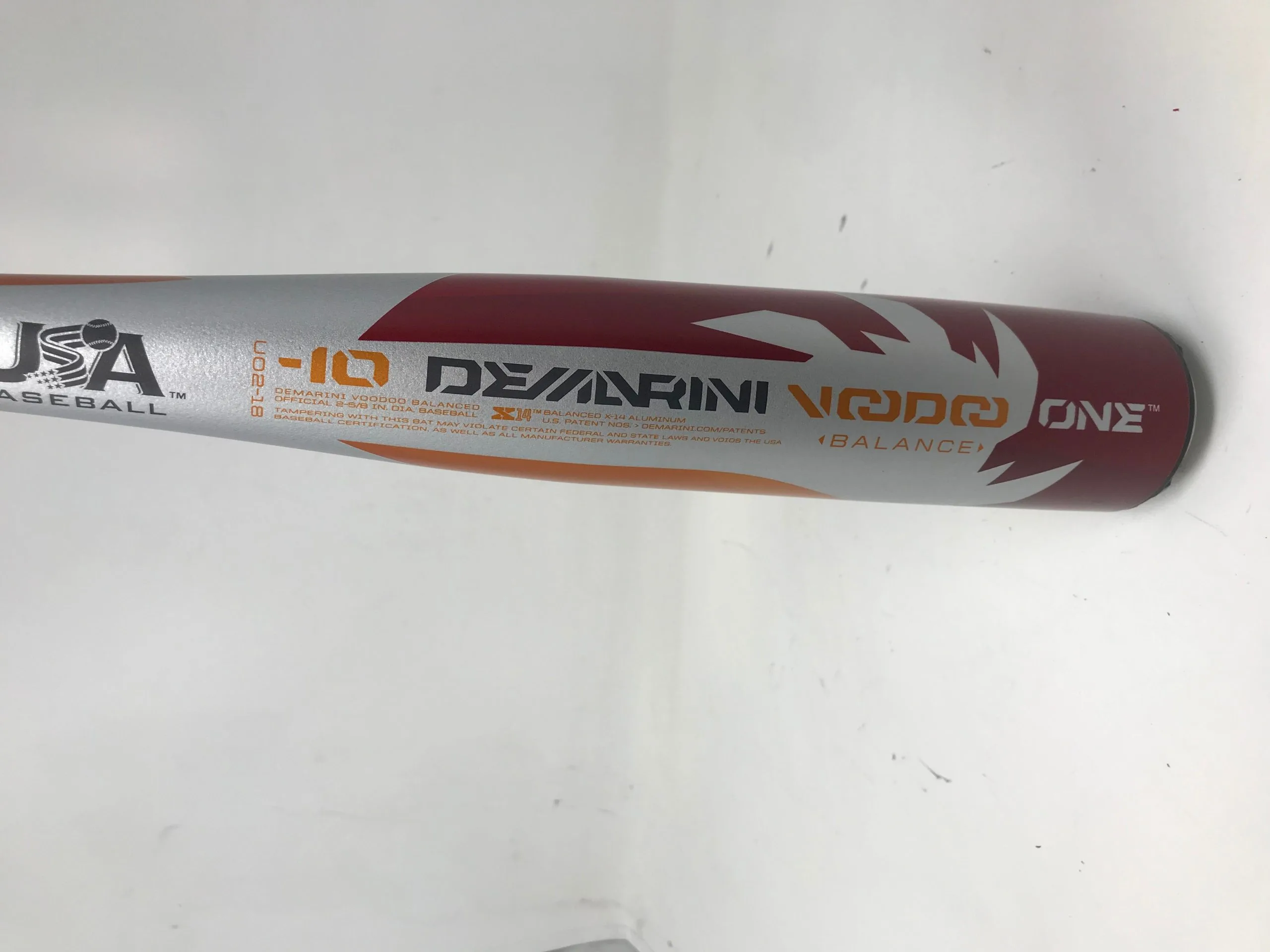 Used Demo DeMarini UO2-18 28/18 Voodoo ONE Youth League Baseball Bat 2018 2 5/8" 1 Used Demo DeMarini UO2-18 28/18 Voodoo ONE Youth League Baseball Bat 2018 2 5/8"