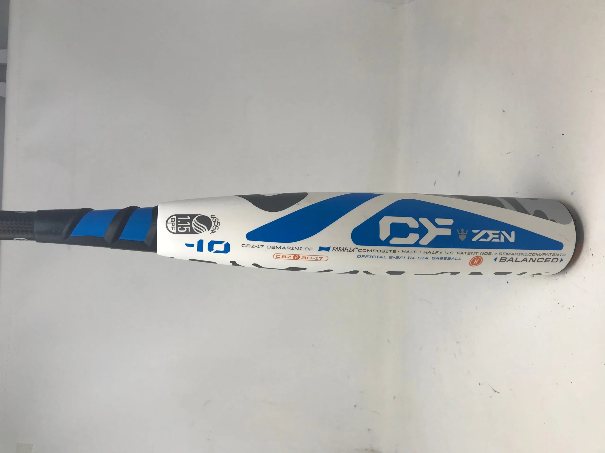 Used RETOOLED! DeMarini Zen Zero White CBZR-17 30/20 Senior Baseball Bat 2 3/4" 1 Used RETOOLED! DeMarini Zen Zero White CBZR-17 30/20 Senior Baseball Bat 2 3/4"