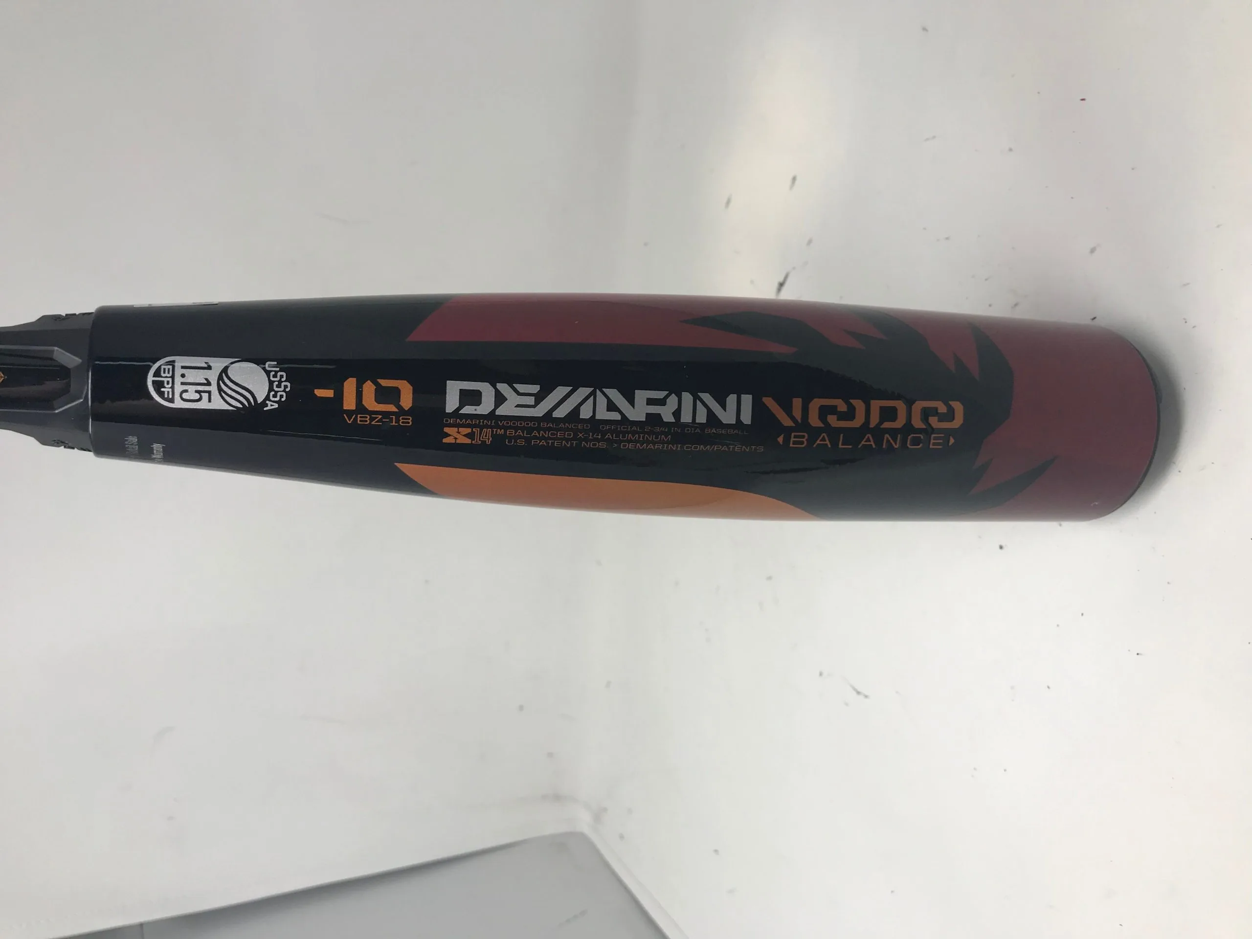 Used Demo DeMarini Vodooo Balanced VBZ-18 30/20 Senior League Baseball Bat 2 3/4 1 Used Demo DeMarini Vodooo Balanced VBZ-18 30/20 Senior League Baseball Bat 2 3/4
