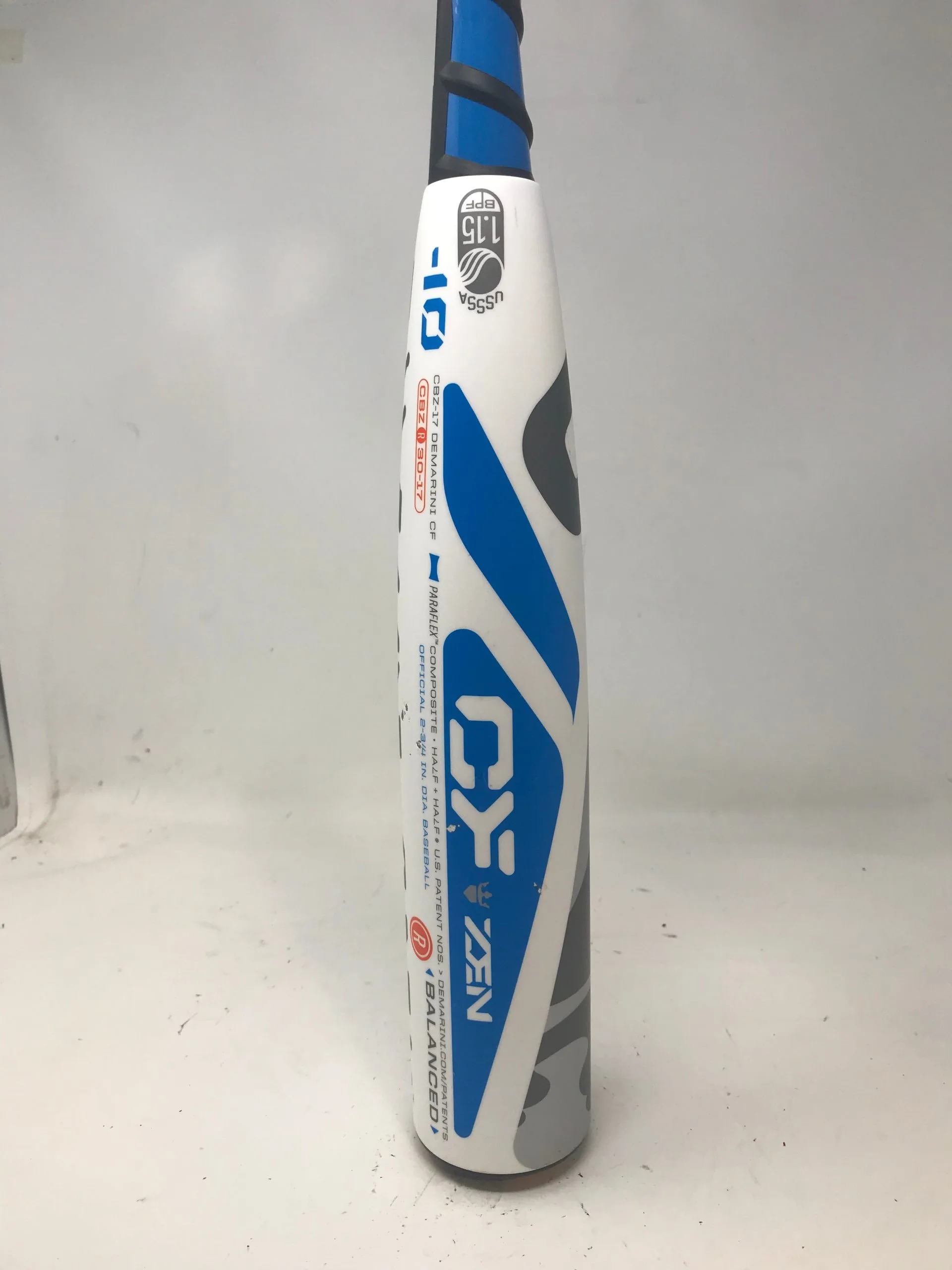 Used RETOOLED DeMarini Zen Zero White CBZR-17 30/20 Senior Baseball Bat 2 3/4 1 Used RETOOLED DeMarini Zen Zero White CBZR-17 30/20 Senior Baseball Bat 2 3/4