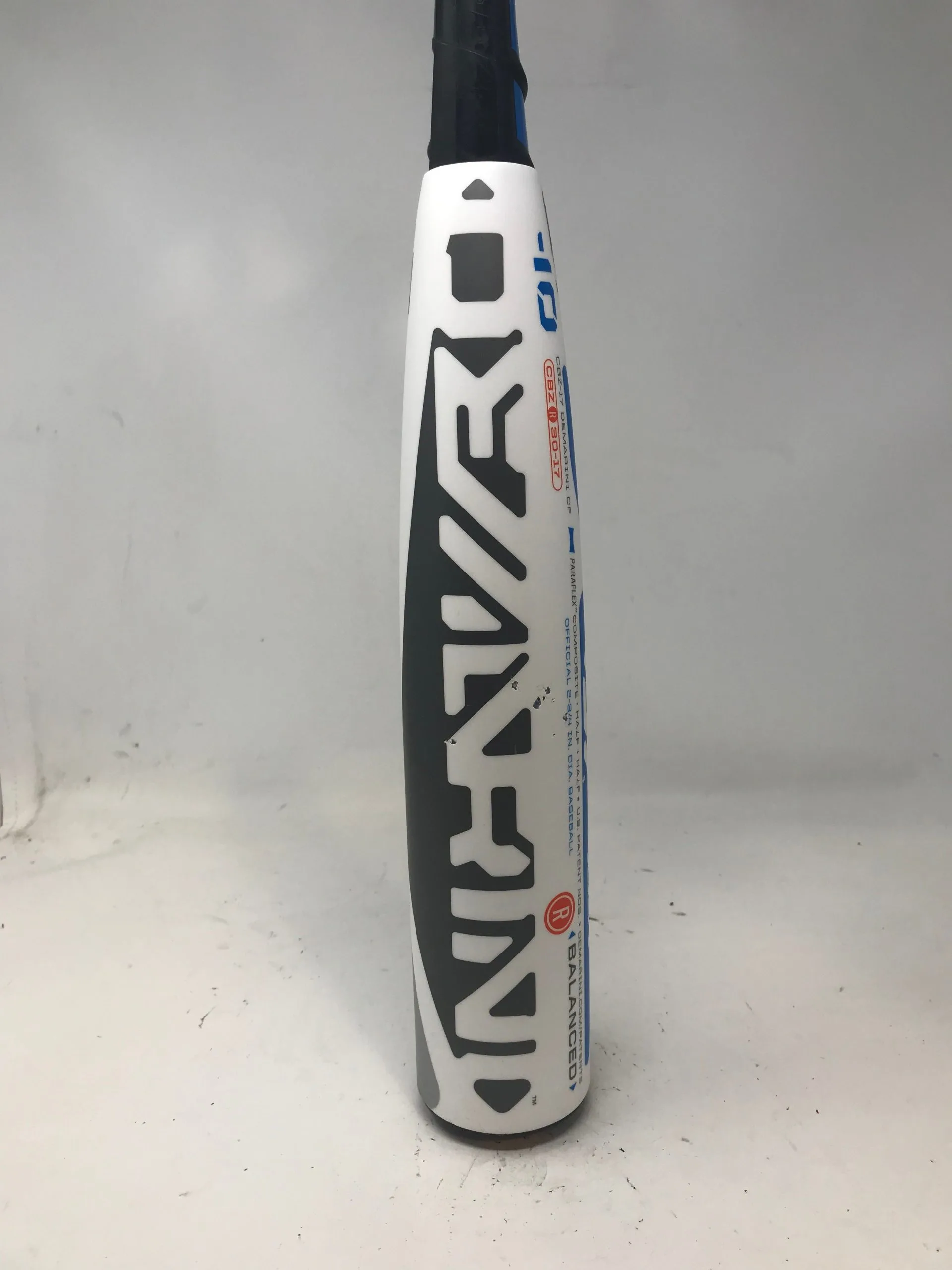 Used RETOOLED DeMarini Zen Zero White CBZR-17 30/20 Senior Baseball Bat 2 3/4 3 Used RETOOLED DeMarini Zen Zero White CBZR-17 30/20 Senior Baseball Bat 2 3/4 - Image 3
