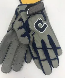New DeMarini WTA6350NA Adult Batting Glove Large Gray/Navy