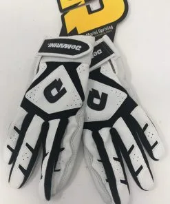 New DeMarini WTA6350BLM Adult Batting Glove Large White/Black