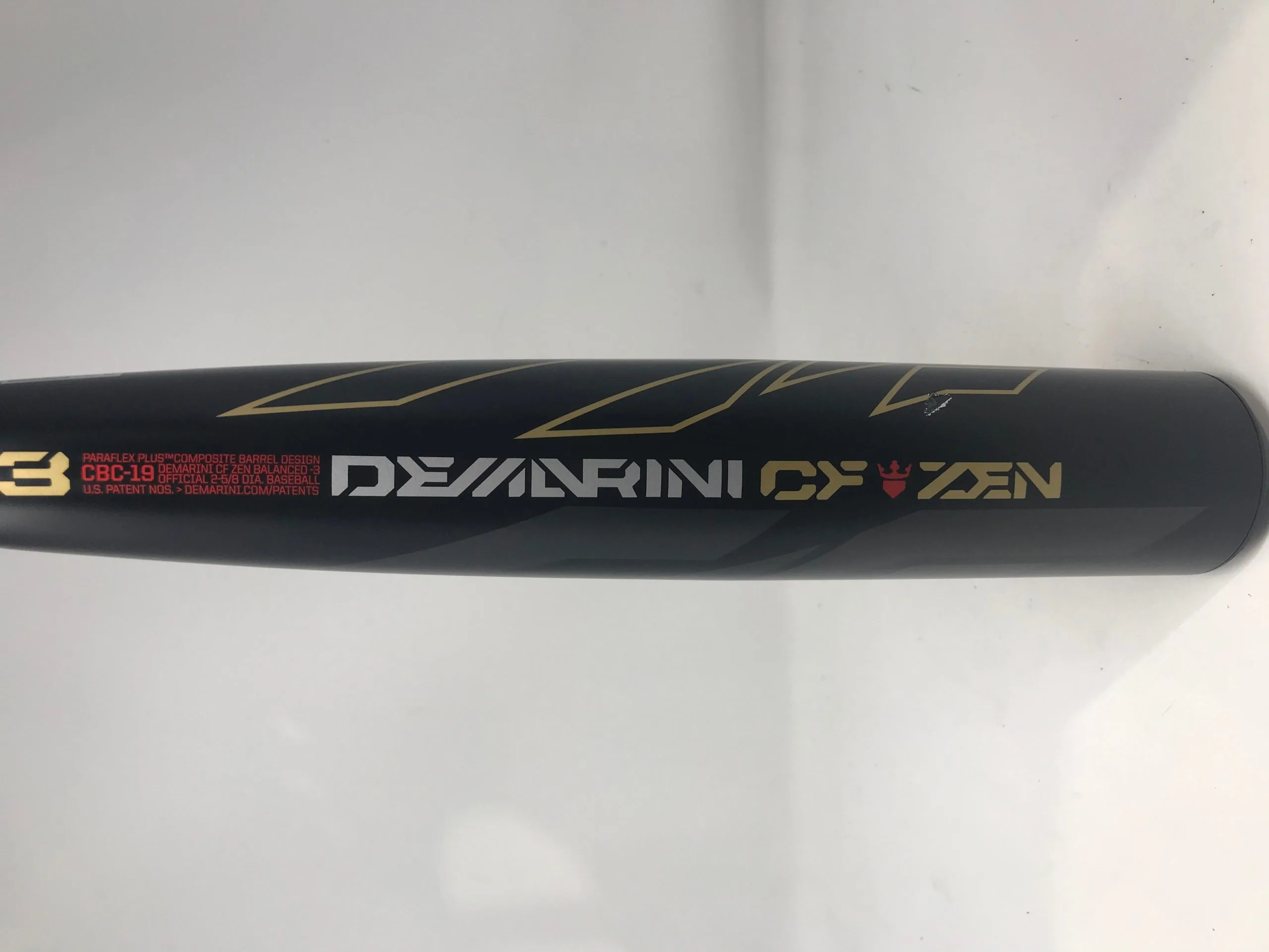 Used:, DeMarini CBC-19 32/29 CF Zen BBCOR Baseball Bat 2 5/8" 2019 Black/Red 2 Used:, DeMarini CBC-19 32/29 CF Zen BBCOR Baseball Bat 2 5/8" 2019 Black/Red - Image 2