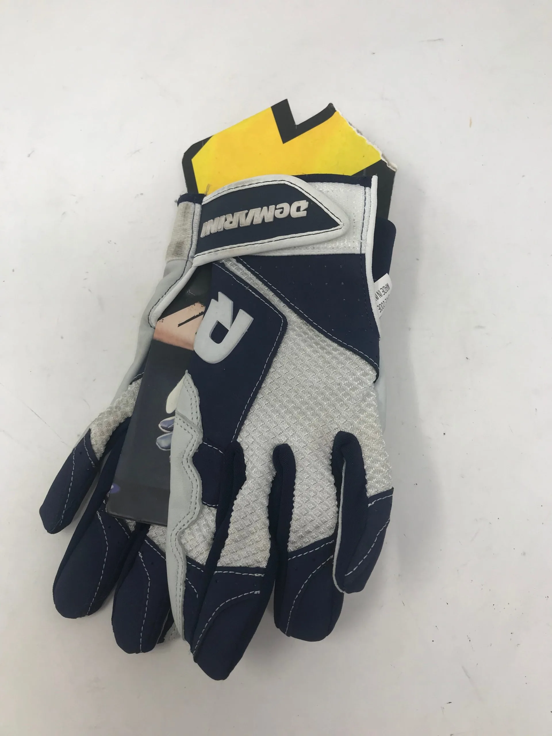 New Other DeMarini Youth Phantom Batting Gloves Medium Blue & White 2 New Other DeMarini Youth Phantom Batting Gloves Medium Blue & White - Image 2