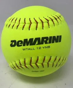 New DeMarini Leather NFHS 12” Softballs WTALL 12 YNB 44 Cor Certified ASA 1 Dz