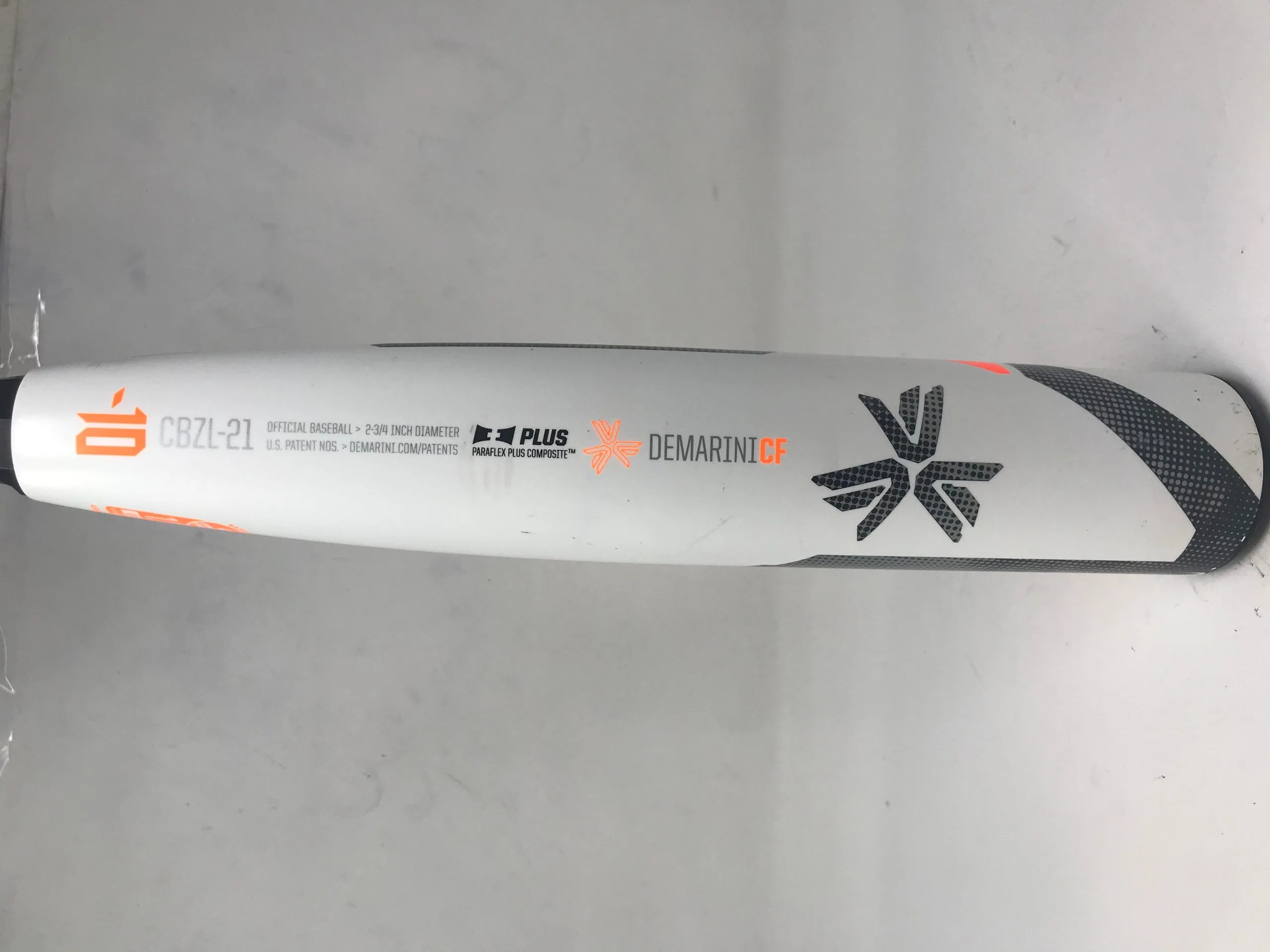Used DeMarini 2021 CF CBZ21 USSSA (-10) Baseball Bat 31/21 Black/White/Orange 2 Used DeMarini 2021 CF CBZ21 USSSA (-10) Baseball Bat 31/21 Black/White/Orange - Image 2