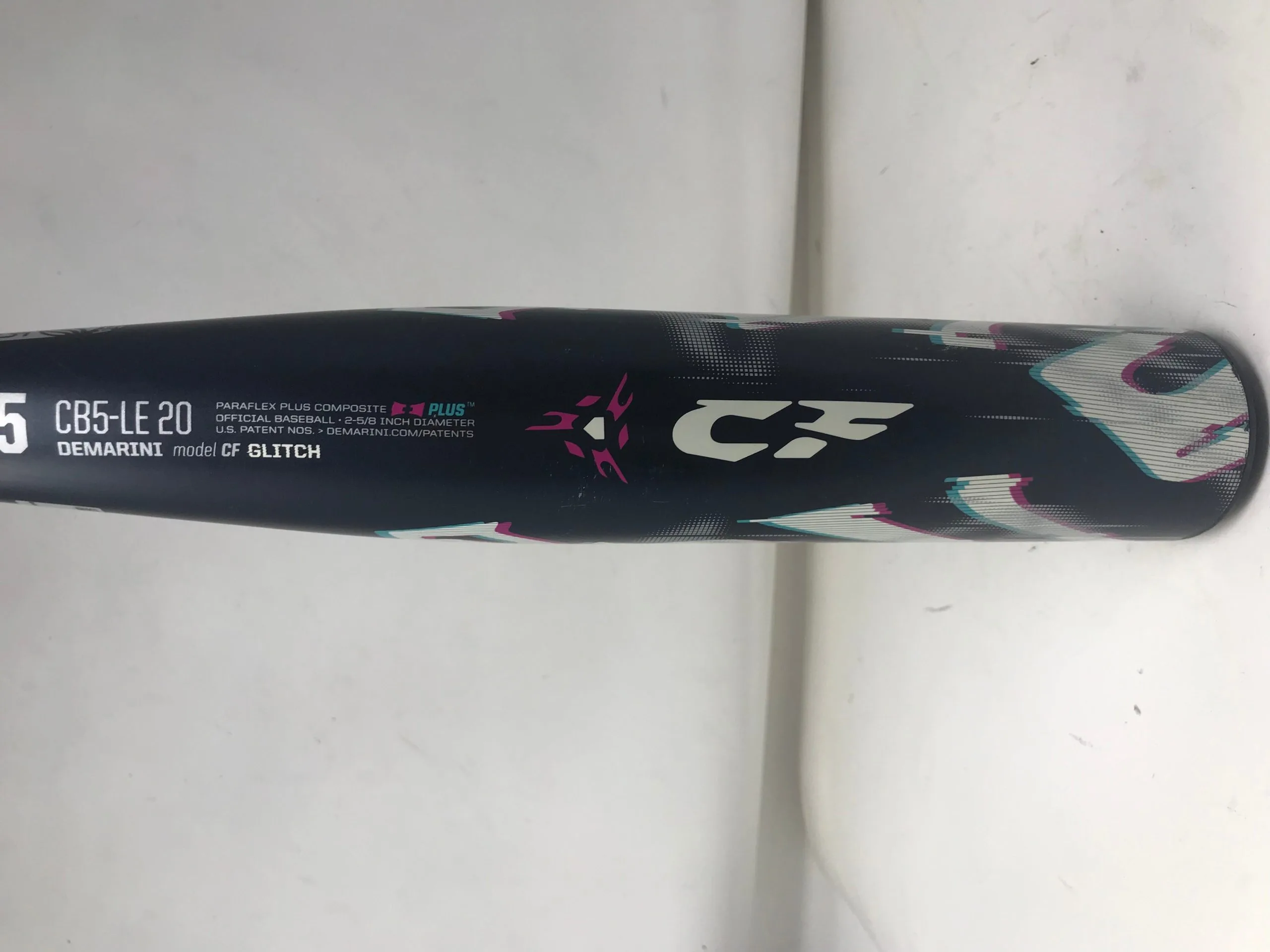 Used 2020 DeMarini CF Glitch (-5) USSSA Baseball Bat 32/27 Multi-Colored 2 Used 2020 DeMarini CF Glitch (-5) USSSA Baseball Bat 32/27 Multi-Colored - Image 2