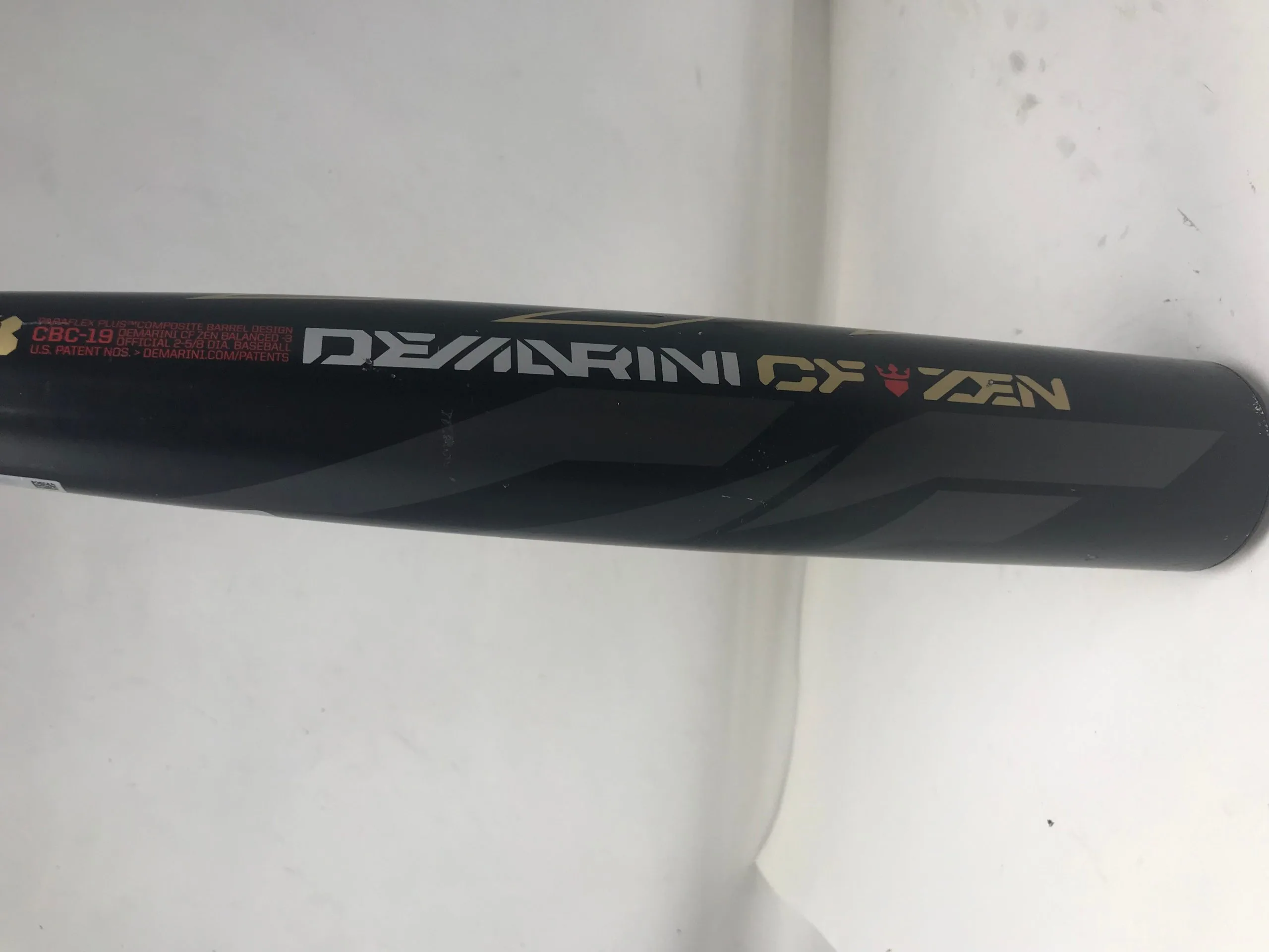 Used DeMarini CBC-19 30/27 CF Zen BBCOR Baseball Bat 2 5/8" 2019 Black/Red 3 Used DeMarini CBC-19 30/27 CF Zen BBCOR Baseball Bat 2 5/8" 2019 Black/Red - Image 3