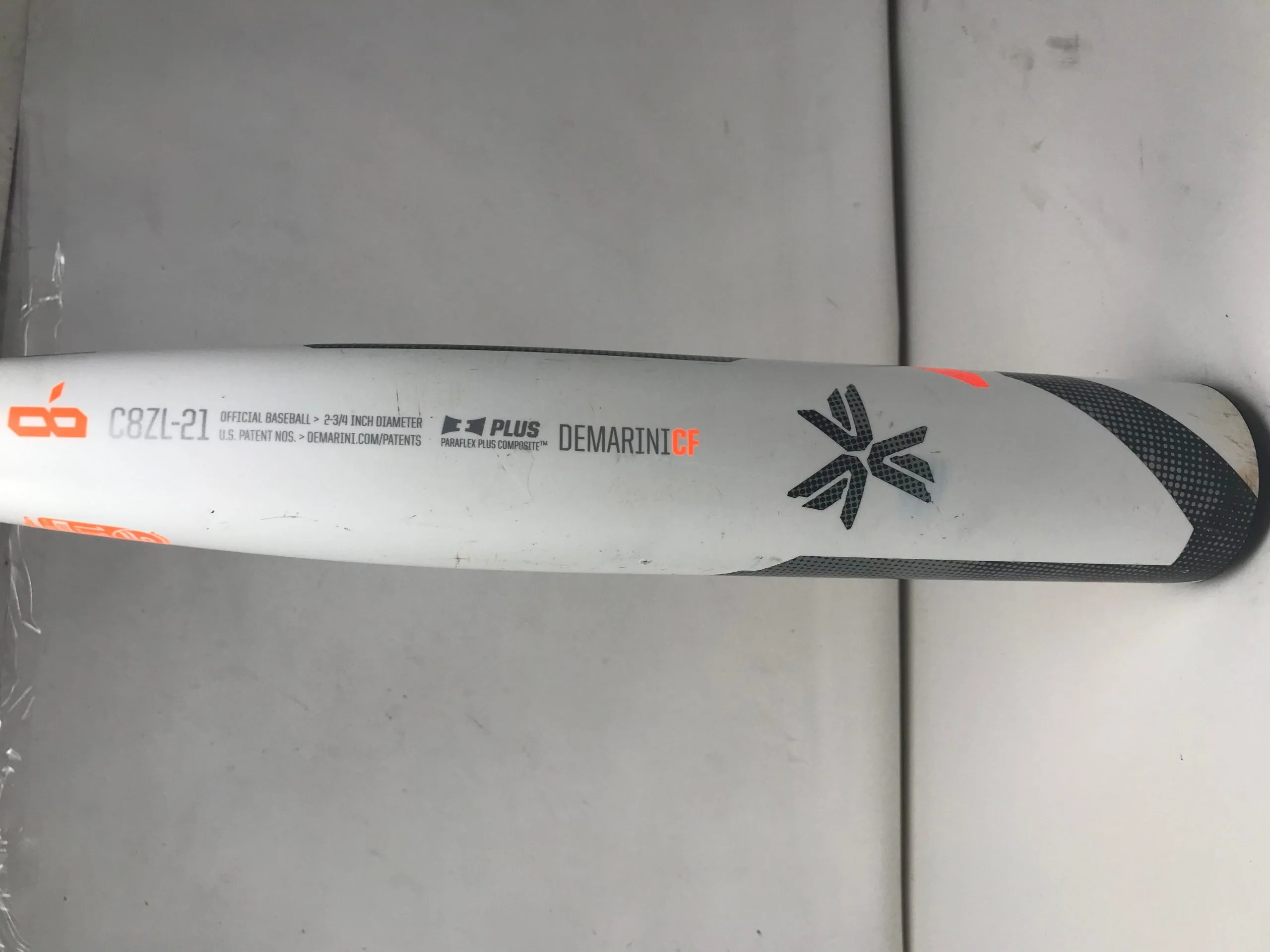 Used, DeMarini 2021 CF CBZ21 USSSA (-8) Baseball Bat 31/23 Black/White/Orange 2 Used, DeMarini 2021 CF CBZ21 USSSA (-8) Baseball Bat 31/23 Black/White/Orange - Image 2