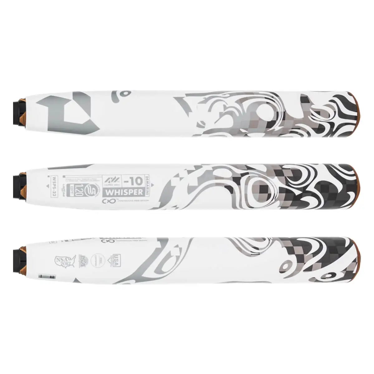 New 2023 DeMarini Whisper Fastpitch Softball Bat Black/White Drop -10 1 New 2023 DeMarini Whisper Fastpitch Softball Bat Black/White Drop -10