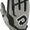 New DeMarini WTA6350BL Youth Batting Glove Medium Gray/Black