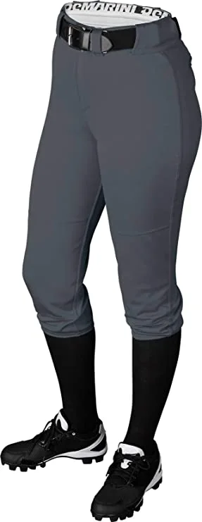 New DeMarini Women's Standard Fierce Belted Pant Softball SmallCharcoal 1 New DeMarini Women's Standard Fierce Belted Pant Softball SmallCharcoal