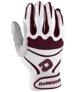 New DeMarini Insane Batting Gloves Maroon/White Men's Adult X-Large