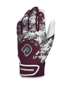 New DeMarini Men's Digi Camo II Batting Gloves Maroon/White XX-Large
