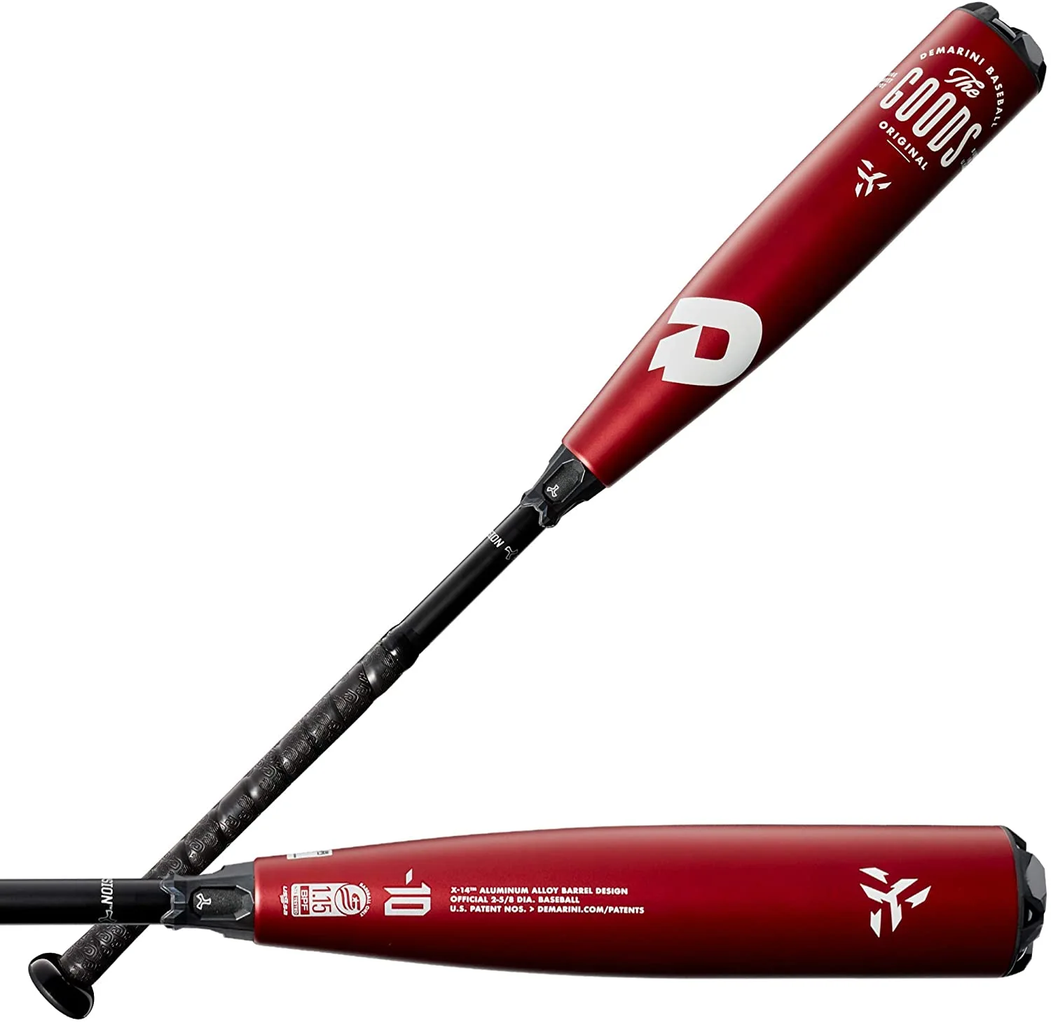 New Demarini The Goods (-10) USSSA Baseball Bat-2 3/4" Barrel Red/Black 1 New Demarini The Goods (-10) USSSA Baseball Bat-2 3/4" Barrel Red/Black