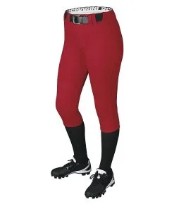 New DeMarini Girls Belted Pant Softball Large Red