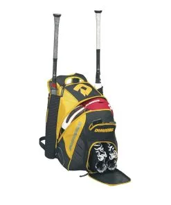 DeMarini VooDoo Rebirth Equipment Backpack (Multiple Colors): WTD9105 24 DeMarini VooDoo Rebirth Equipment Backpack (Multiple Colors): WTD9105 -Baseball Shop WTD9105LG Voodoo Rebirth Backpack LT Gold Stuffed