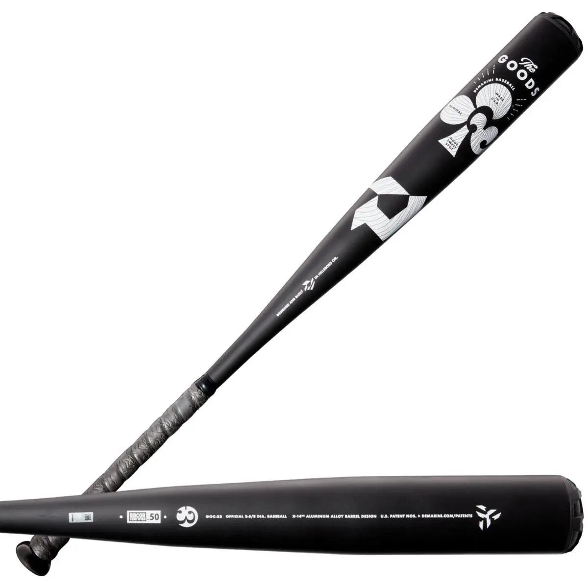 2022 DeMarini The Goods One Piece (-3) BBCOR Baseball Bat: WTDXGOC-22 - Image 2