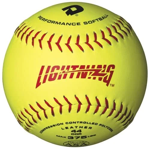 New DeMarini Lightning ASA Series Slowpitch Leather Softball 1 Dozen 11" Yellow/ 1 New DeMarini Lightning ASA Series Slowpitch Leather Softball 1 Dozen 11" Yellow/