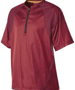 New Demarini Mns Unhinge-D Short Sleeve Batting Practice Jacket Red/Black Medium