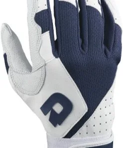 New DeMarini Fastpitch Mercy Batting Gloves White/Navy Women's Adult Small