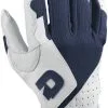 New DeMarini Fastpitch Mercy Batting Gloves White/Navy Women's Adult X-Large