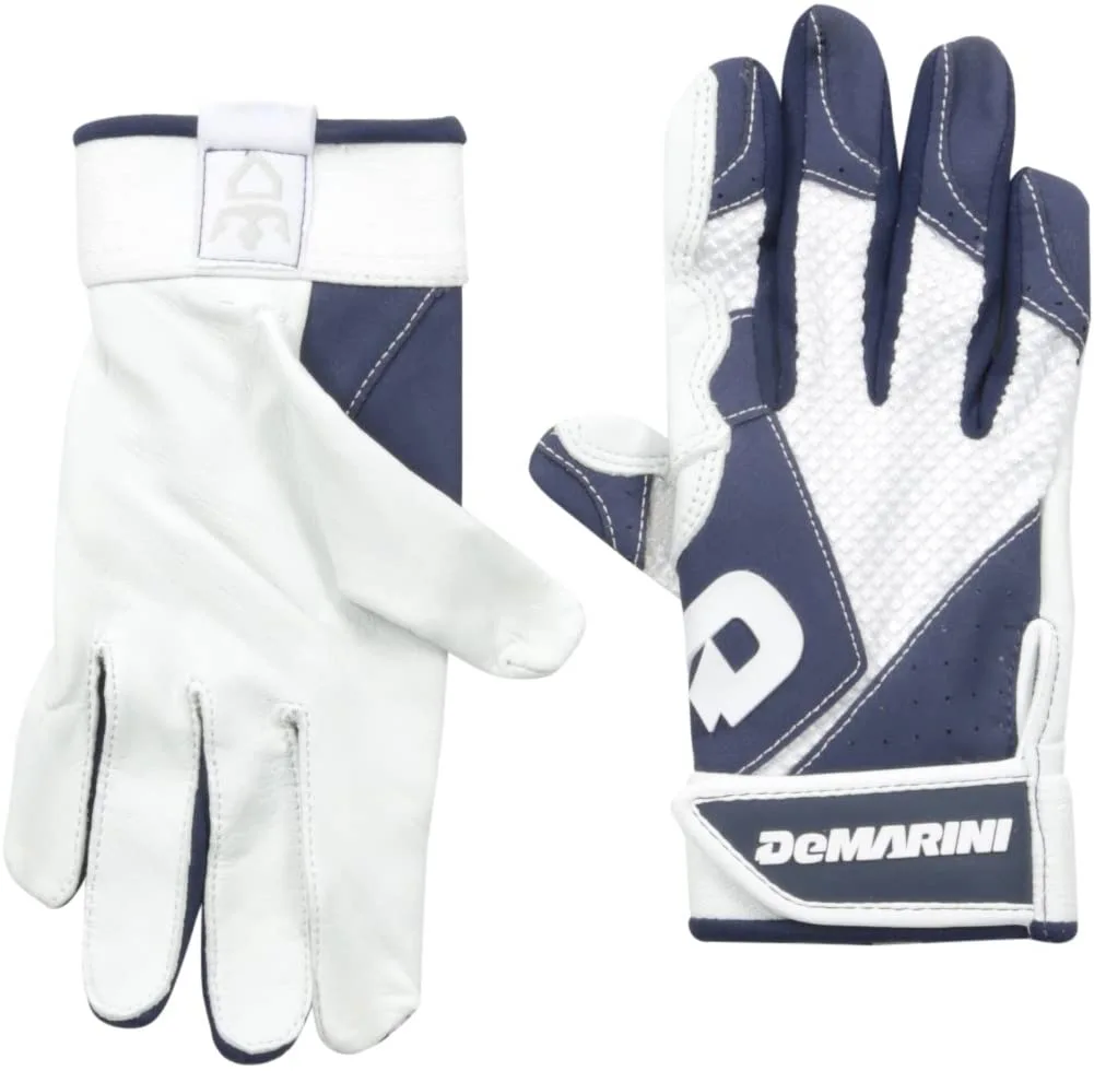 New Other DeMarini Youth Phantom Batting Gloves Medium Blue & White 1 New Other DeMarini Youth Phantom Batting Gloves Medium Blue & White